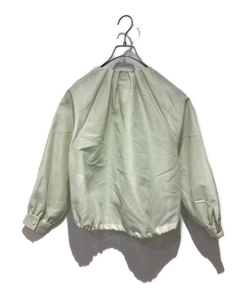 ANAYI（アナイ）ANAYI (アナイ) ハードオーガンジーノーカラーブルゾン グリーン サイズ:36の古着・服飾アイテム