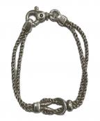 TIFFANY & Co.ティファニー）の古着「センターノット ダブルロープチェーンブレスレット」｜シルバー