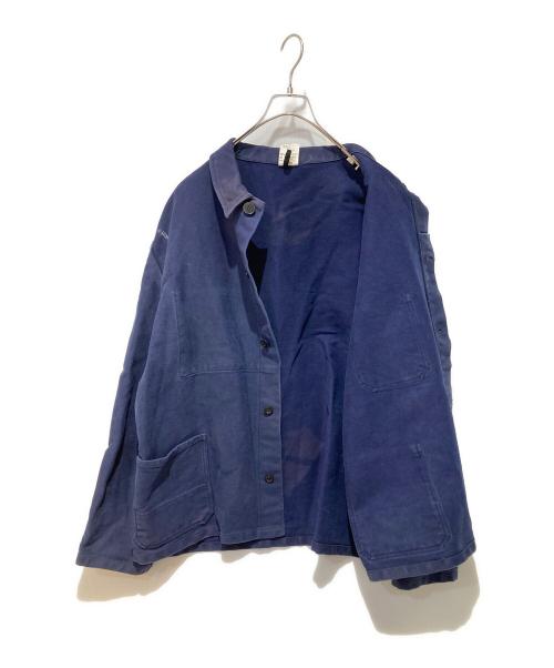 HJELLEGJERDE（イエリアーダ）HJELLEGJERDE (イエリアーダ) モールスキン ユーロワークジャケット ネイビー サイズ:不明の古着・服飾アイテム