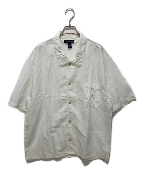 POLO RALPH LAUREN（ポロ・ラルフローレン）POLO RALPH LAUREN (ポロ・ラルフローレン) 丸襟コットンリネンシャツ ホワイト サイズ:Mの古着・服飾アイテム