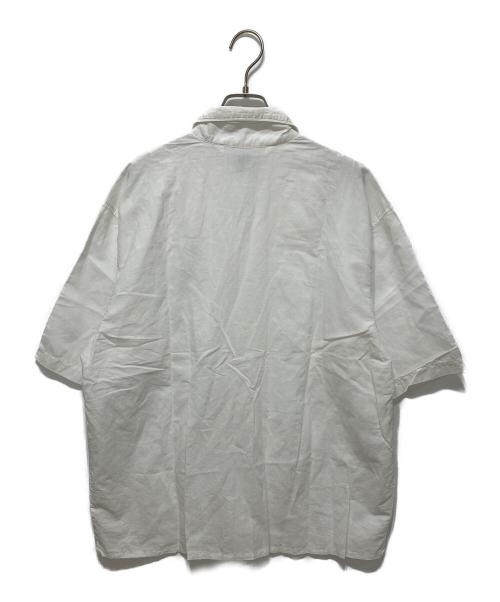 POLO RALPH LAUREN（ポロ・ラルフローレン）POLO RALPH LAUREN (ポロ・ラルフローレン) 丸襟コットンリネンシャツ ホワイト サイズ:Mの古着・服飾アイテム