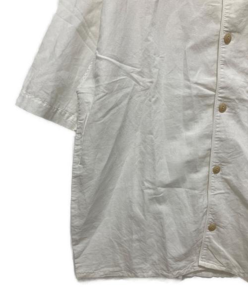 POLO RALPH LAUREN（ポロ・ラルフローレン）POLO RALPH LAUREN (ポロ・ラルフローレン) 丸襟コットンリネンシャツ ホワイト サイズ:Mの古着・服飾アイテム