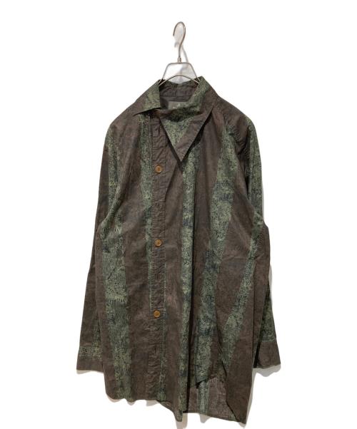 Vivienne Westwood man（ヴィヴィアン ウェストウッド マン）Vivienne Westwood man (ヴィヴィアン ウェストウッド マン) “アニマルプロテクション” ビッグ オジークラークシャツ ブラウン サイズ:ＦＲＥＥの古着・服飾アイテム