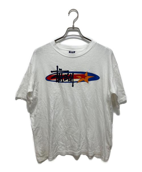 stussy（ステューシー）stussy (ステューシー) プリントTシャツ ホワイト サイズ:Lの古着・服飾アイテム