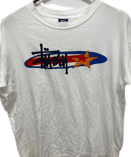 stussy（ステューシー）stussy (ステューシー) プリントTシャツ ホワイト サイズ:Lの古着・服飾アイテム