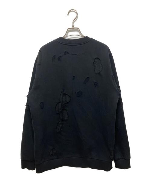 GIVENCHY（ジバンシィ）GIVENCHY (ジバンシィ) ダメージ加工ロゴプリントスウェット ブラック サイズ:Sの古着・服飾アイテム