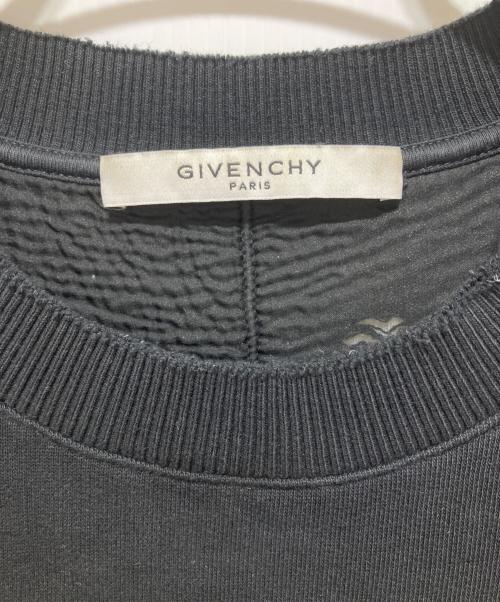GIVENCHY（ジバンシィ）GIVENCHY (ジバンシィ) ダメージ加工ロゴプリントスウェット ブラック サイズ:Sの古着・服飾アイテム