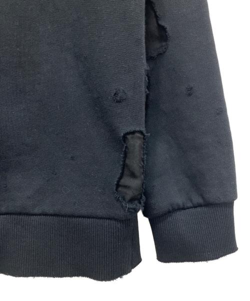 GIVENCHY（ジバンシィ）GIVENCHY (ジバンシィ) ダメージ加工ロゴプリントスウェット ブラック サイズ:Sの古着・服飾アイテム