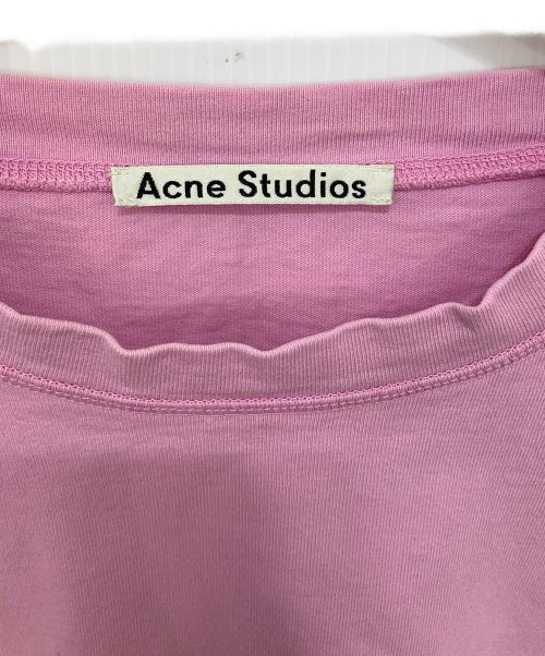 Acne studios（アクネ ストゥディオズ）Acne studios (アクネ ストゥディオズ) ロゴプリントカットソー ピンク サイズ:Sの古着・服飾アイテム