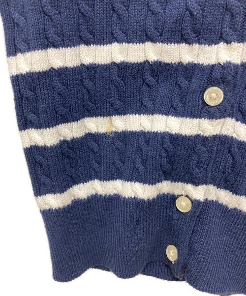 POLO RALPH LAUREN（ポロ・ラルフローレン）POLO RALPH LAUREN (ポロ・ラルフローレン) ボーダーカーディガン ネイビー サイズ:4の古着・服飾アイテム