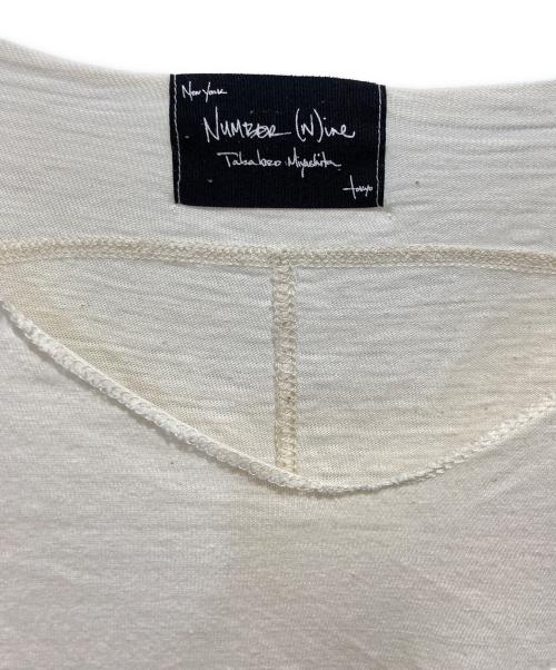 NUMBER (N)INE（ナンバーナイン）NUMBER (N)INE (ナンバーナイン) シルク混半袖カットソー ベージュ サイズ:3の古着・服飾アイテム