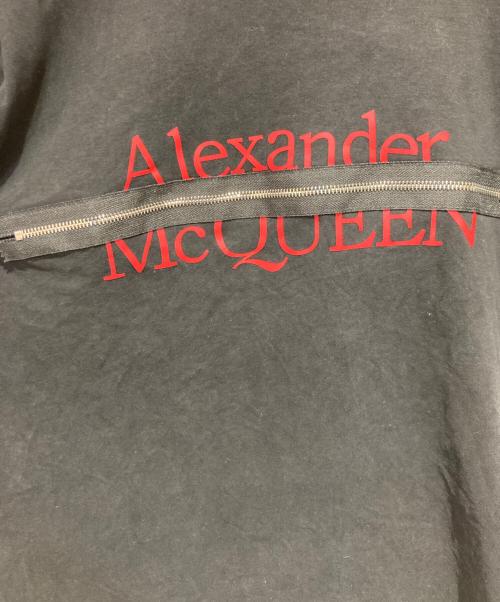 ALEXANDER McQUEEN（アレキサンダーマックイーン）ALEXANDER McQUEEN (アレキサンダーマックイーン) ジップロゴTシャツ ブラック サイズ:Mの古着・服飾アイテム