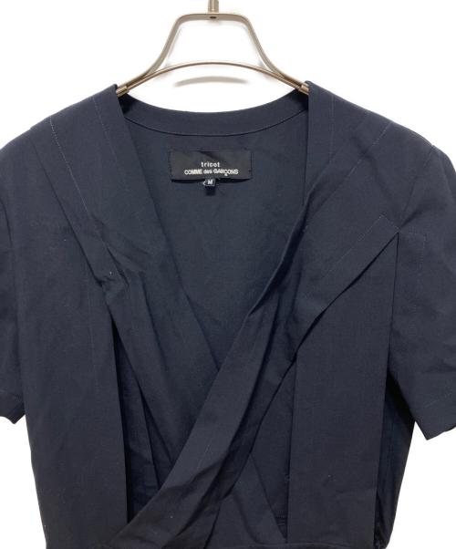 tricot COMME des GARCONS（トリココムデギャルソン）tricot COMME des GARCONS (トリココムデギャルソン) デザインワンピース ネイビー サイズ:Mの古着・服飾アイテム
