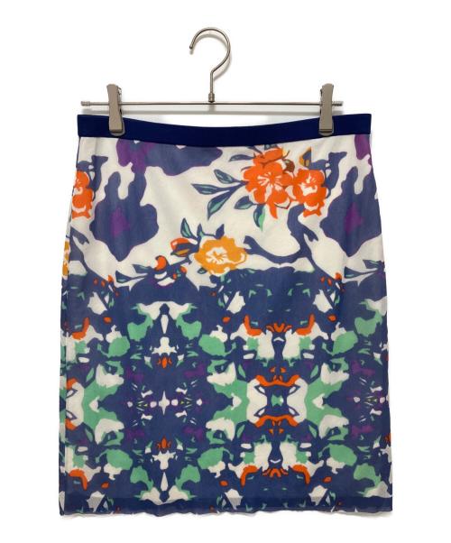 VIVIENNE TAM（ヴィヴィアンタム）VIVIENNE TAM (ヴィヴィアンタム) 総柄パワーネットスカート ブルー サイズ:SIZE3の古着・服飾アイテム
