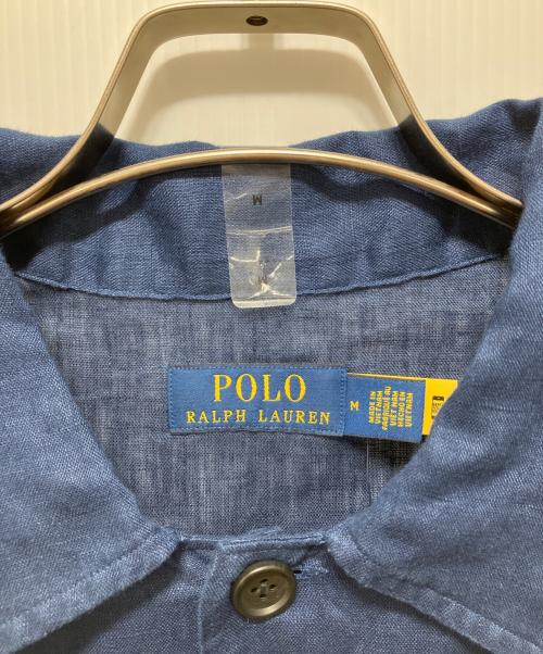 POLO RALPH LAUREN（ポロ・ラルフローレン）POLO RALPH LAUREN (ポロ・ラルフローレン) リネンカバーオール ブルー サイズ:Mの古着・服飾アイテム