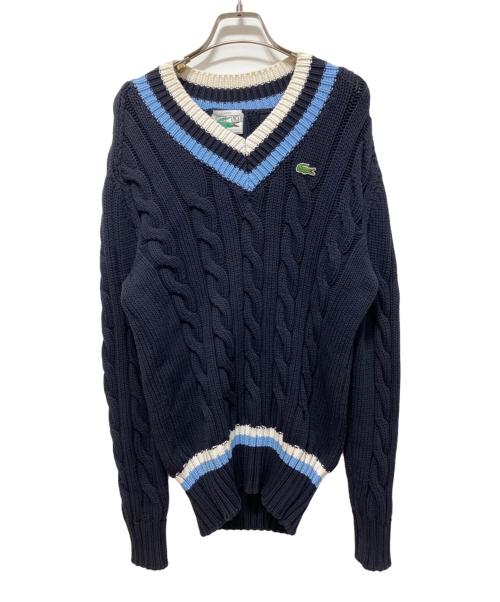 LACOSTE（ラコステ）LACOSTE (ラコステ) Vネックテニスセーター ネイビー サイズ:3の古着・服飾アイテム