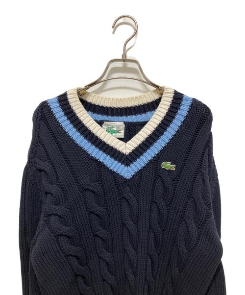 LACOSTE（ラコステ）LACOSTE (ラコステ) Vネックテニスセーター ネイビー サイズ:3の古着・服飾アイテム