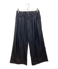 sillage（シアージ）の古着「circular pants black stripe」｜ブラック