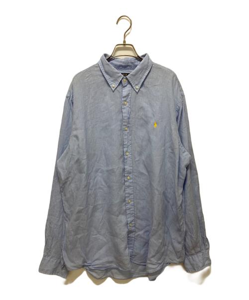 POLO RALPH LAUREN（ポロ・ラルフローレン）POLO RALPH LAUREN (ポロ・ラルフローレン) リネンシャツ ブルー サイズ:XLの古着・服飾アイテム