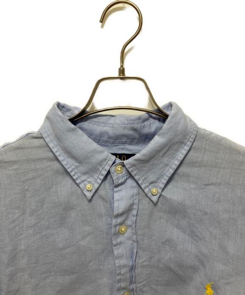 POLO RALPH LAUREN（ポロ・ラルフローレン）POLO RALPH LAUREN (ポロ・ラルフローレン) リネンシャツ ブルー サイズ:XLの古着・服飾アイテム