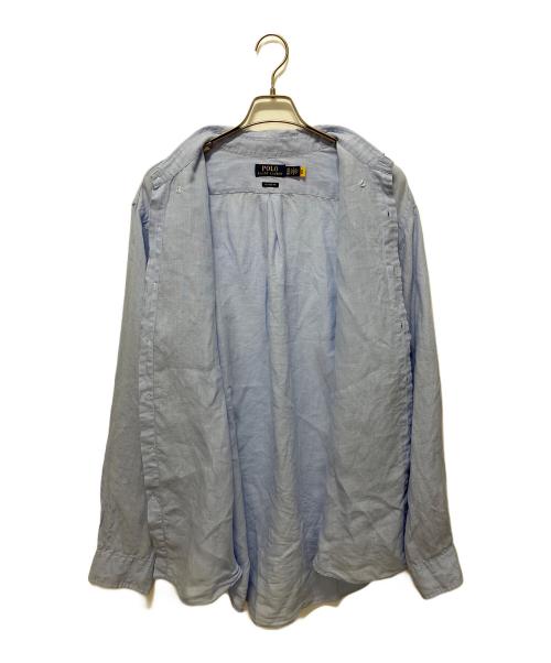 POLO RALPH LAUREN（ポロ・ラルフローレン）POLO RALPH LAUREN (ポロ・ラルフローレン) リネンシャツ ブルー サイズ:XLの古着・服飾アイテム