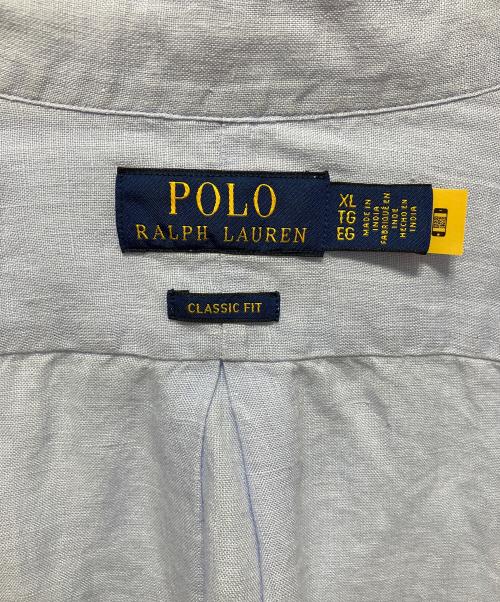 POLO RALPH LAUREN（ポロ・ラルフローレン）POLO RALPH LAUREN (ポロ・ラルフローレン) リネンシャツ ブルー サイズ:XLの古着・服飾アイテム