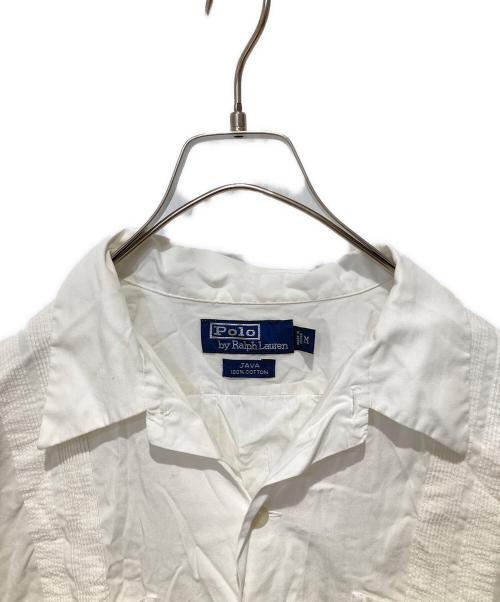 POLO RALPH LAUREN（ポロ・ラルフローレン）POLO RALPH LAUREN (ポロ・ラルフローレン) キューバシャツ ホワイト サイズ:Mの古着・服飾アイテム
