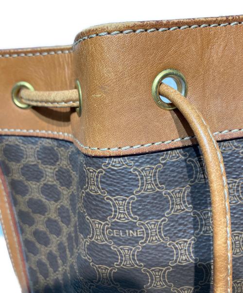 CELINE（セリーヌ）CELINE (セリーヌ) マカダム巾着ショルダーバッグ ブラウンの古着・服飾アイテム