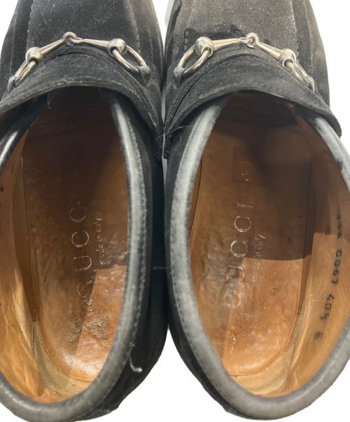 GUCCI（グッチ）GUCCI (グッチ) ホースビットチャッカーブーツ ブラック サイズ:40の古着・服飾アイテム
