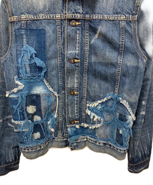 LEVI'S MADE&CRAFTED（リーバイスメイドクラフテッド）LEVI'S MADE&CRAFTED (リーバイスメイドクラフテッド) destroyed denim jacket ブルー サイズ:1の古着・服飾アイテム