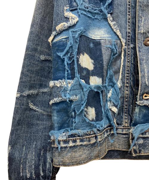 LEVI'S MADE&CRAFTED（リーバイスメイドクラフテッド）LEVI'S MADE&CRAFTED (リーバイスメイドクラフテッド) destroyed denim jacket ブルー サイズ:1の古着・服飾アイテム