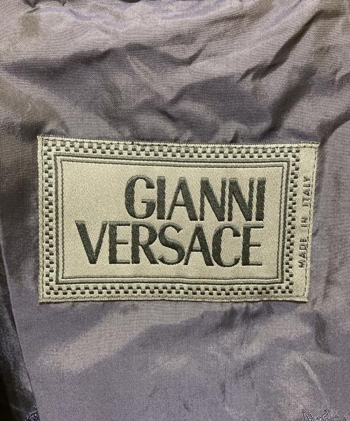GIANNI VERSACE（ジャンニ・ヴェルサーチ）GIANNI VERSACE (ジャンニ・ヴェルサーチ) ステンカラーコート ネイビー サイズ:40の古着・服飾アイテム
