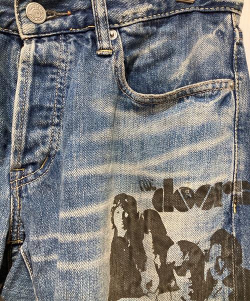 Hysteric Glamour（ヒステリックグラマー）Hysteric Glamour (ヒステリックグラマー) USED加工プリントデニムパンツ インディゴ サイズ:W30の古着・服飾アイテム