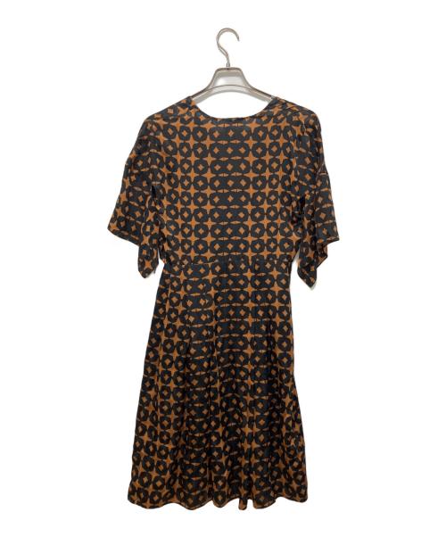 FENDI（）FENDI (フェンディ) 総柄ワンピース ブラウン×ブラック サイズ:SIZE 38の古着・服飾アイテム