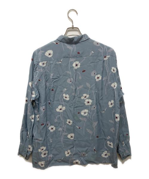 BRU NA BOINNE（ブルーナボイン）BRU NA BOINNE (ブルーナボイン) レーヨンシャツ ブルー サイズ:SIZE Lの古着・服飾アイテム
