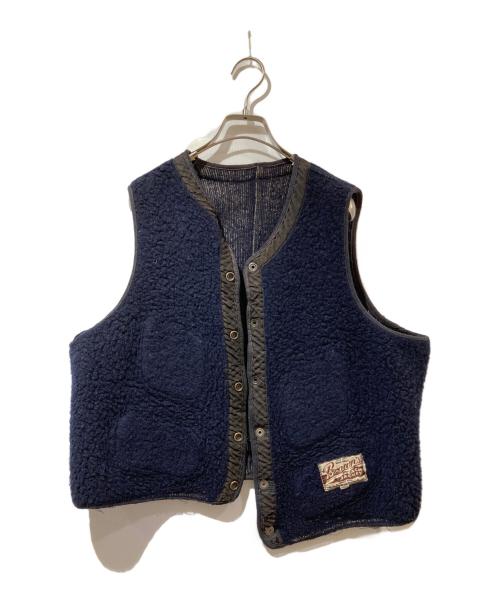 BROWN'S BEACH JACKET（ブラウンズビーチジャケット）BROWN'S BEACH JACKET (ブラウンズビーチジャケット) ベスト ネイビー サイズ:Mの古着・服飾アイテム