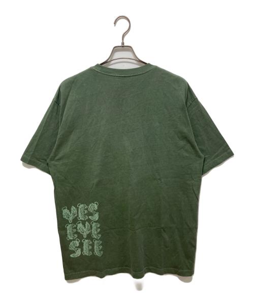 YESEYESEE（イエスアイシー）YESEYESEE (イエスアイシー) Tappei (タッペイ) 半袖Tシャツ グリーン サイズ:Lの古着・服飾アイテム