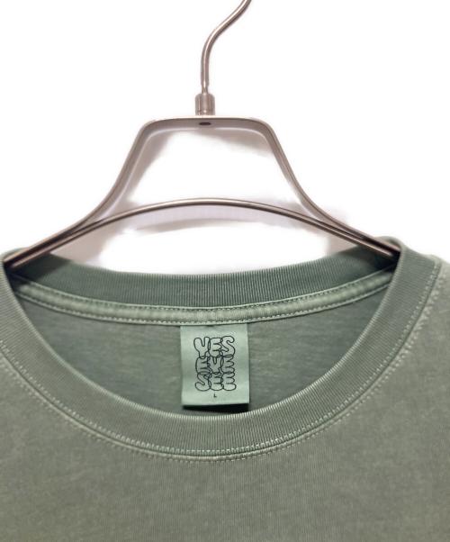 YESEYESEE（イエスアイシー）YESEYESEE (イエスアイシー) Tappei (タッペイ) 半袖Tシャツ グリーン サイズ:Lの古着・服飾アイテム