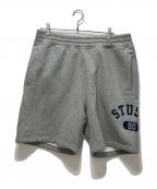 stussyステューシー）の古着「Varsity Fleece Short」｜グレー