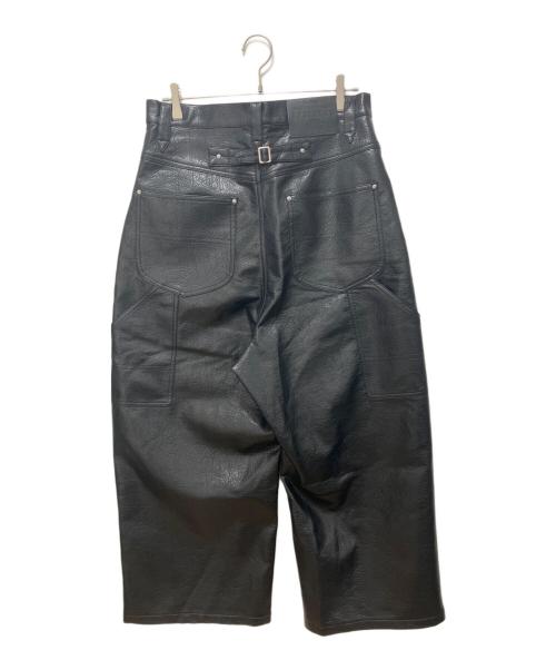 Ballsy.Brothers（ボールジーブラザーズ）BALLSY.BROTHERS (ボールジーブラザーズ) Ballsy Painter Faux Leather Baggy Pants ブラック サイズ:Mの古着・服飾アイテム