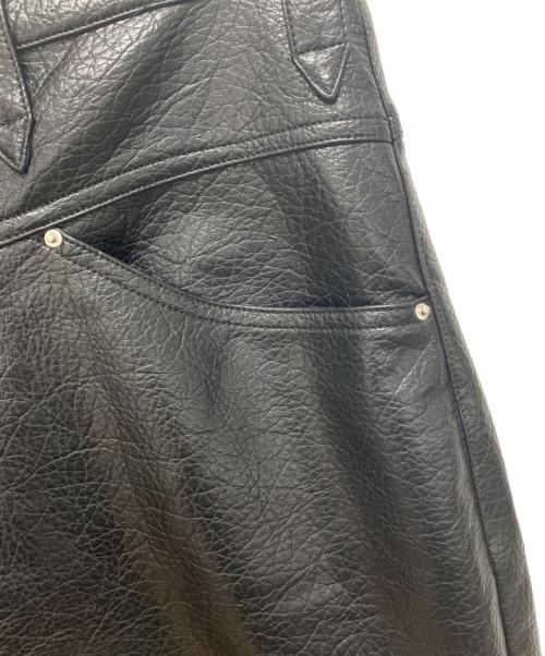 Ballsy.Brothers（ボールジーブラザーズ）BALLSY.BROTHERS (ボールジーブラザーズ) Ballsy Painter Faux Leather Baggy Pants ブラック サイズ:Mの古着・服飾アイテム