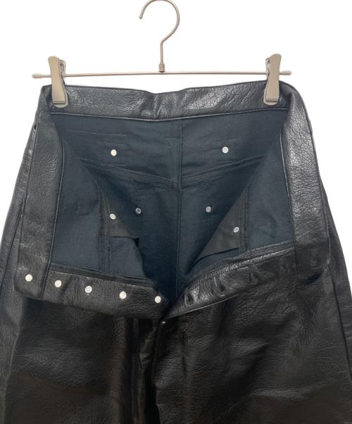 Ballsy.Brothers（ボールジーブラザーズ）BALLSY.BROTHERS (ボールジーブラザーズ) Ballsy Painter Faux Leather Baggy Pants ブラック サイズ:Mの古着・服飾アイテム