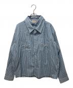 Abukuアブク）の古着「Double Layered Pearl Shirt」｜ブルー
