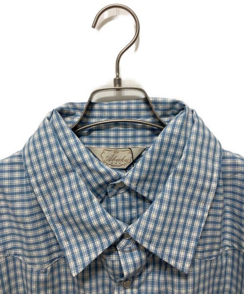 Abuku（アブク）Abuku (アブク) Double Layered Pearl Shirt ブルー サイズ:M 未使用品の古着・服飾アイテム