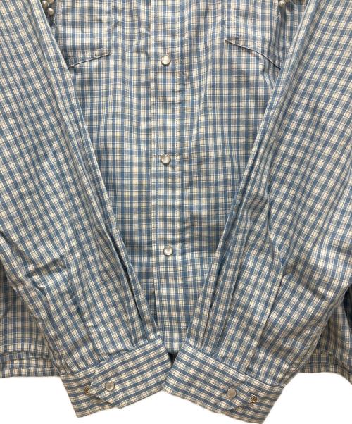 Abuku（アブク）Abuku (アブク) Double Layered Pearl Shirt ブルー サイズ:M 未使用品の古着・服飾アイテム