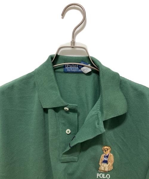 POLO RALPH LAUREN（ポロ・ラルフローレン）POLO RALPH LAUREN (ポロ・ラルフローレン) オリジナルフィットPoloベアメッシュポロシャツ グリーン サイズ:Sの古着・服飾アイテム