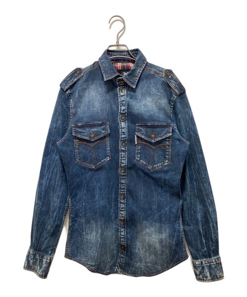 DOLCE & GABBANA（ドルチェ＆ガッバーナ）DOLCE & GABBANA (ドルチェ＆ガッバーナ) デニムシャツ インディゴ サイズ:39の古着・服飾アイテム