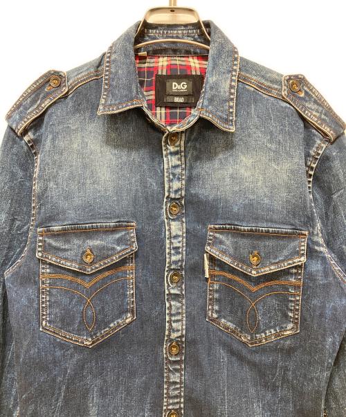 DOLCE & GABBANA（ドルチェ＆ガッバーナ）DOLCE & GABBANA (ドルチェ＆ガッバーナ) デニムシャツ インディゴ サイズ:39の古着・服飾アイテム