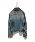 ARMANI EXCHANGE (アルマーニ エクスチェンジ) 襟レザーロゴパッチデニムジャケット インディゴ サイズ:S：18000円