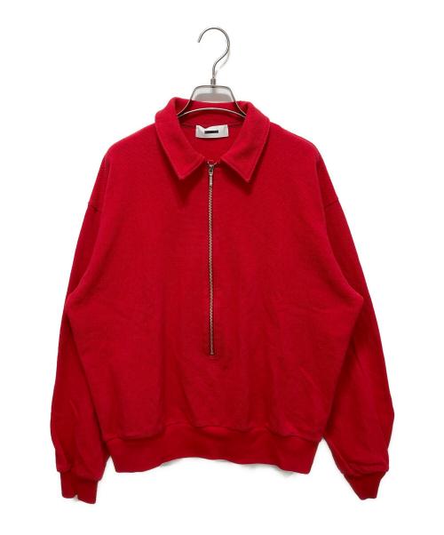 REVERBERATE（リバーバレイト）REVERBERATE (リバーバレイト) HALF ZIPP PIQUE レッド サイズ:1の古着・服飾アイテム